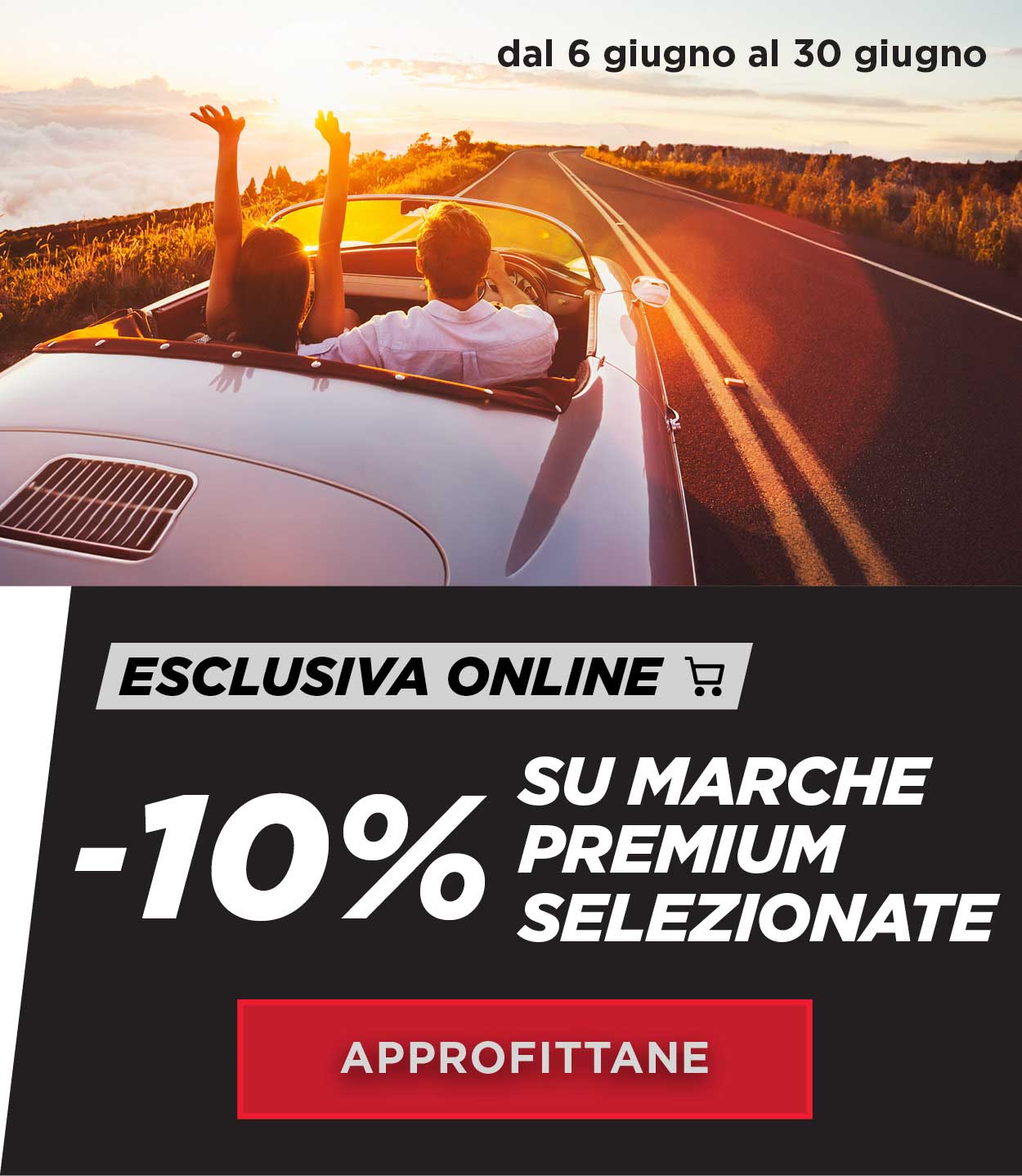 Approfitta del 10% di sconto immediato su un’ampia gamma di pneumatici premium