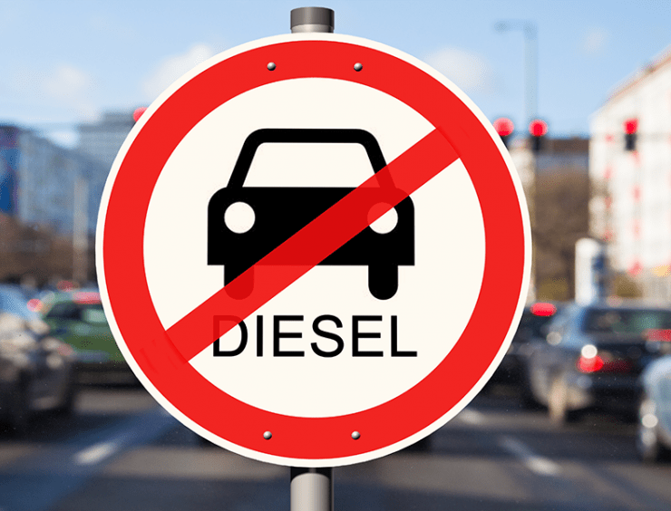 Segnale di blocco auto Diesel