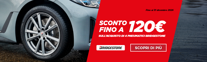 CON BRIDGESTONE, FINO A 120 € DI SCONTO IMMEDIATO